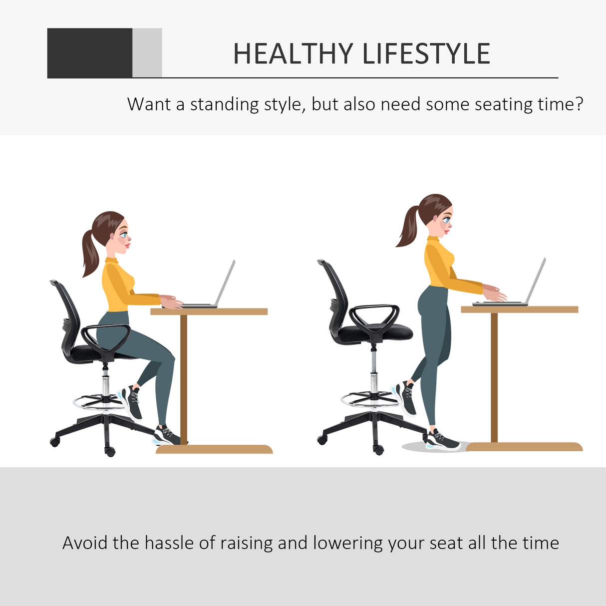 Fabric Home And Office Chair 59.5cm Wide With Adjustable Footrest in Set Of 5 - Velmora