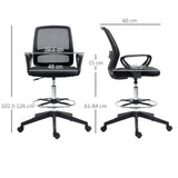 Fabric Home And Office Chair 59.5cm Wide With Adjustable Footrest in Set Of 5 - Velmora