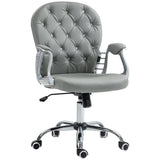 Fabric Home And Office Chair 59.5cm Wide With PU Leather Diamante Back - Velmora