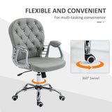 Fabric Home And Office Chair 59.5cm Wide With PU Leather Diamante Back - Velmora