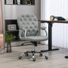 Fabric Home And Office Chair 59.5cm Wide With PU Leather Diamante Back - Velmora