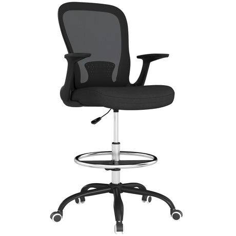 Fabric Home And Office Chair 59cm Wide With Adjustable Foot Ring - Velmora