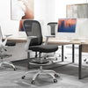 Fabric Home And Office Chair 59cm Wide With Flip-Up Armrest And Adjustable Foot Ring - Velmora