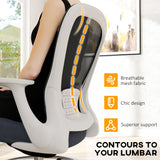 Fabric Home And Office Chair 59cm Wide With Flip-Up Armrest And Adjustable Foot Ring - Velmora