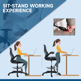 Fabric Home And Office Chair 59cm Wide With Flip-Up Armrest - Velmora