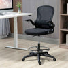 Fabric Home And Office Chair 59cm Wide With Flip-Up Armrest - Velmora