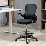 Fabric Home And Office Chair 59cm Wide With Flip-Up Armrest - Velmora