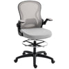 Fabric Home And Office Chair 59cm Wide With Flip-Up Armrest - Velmora
