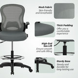Fabric Home And Office Chair 59cm Wide With Flip-Up Armrest - Velmora