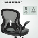 Fabric Home And Office Chair 59cm Wide With Flip-Up Armrest - Velmora