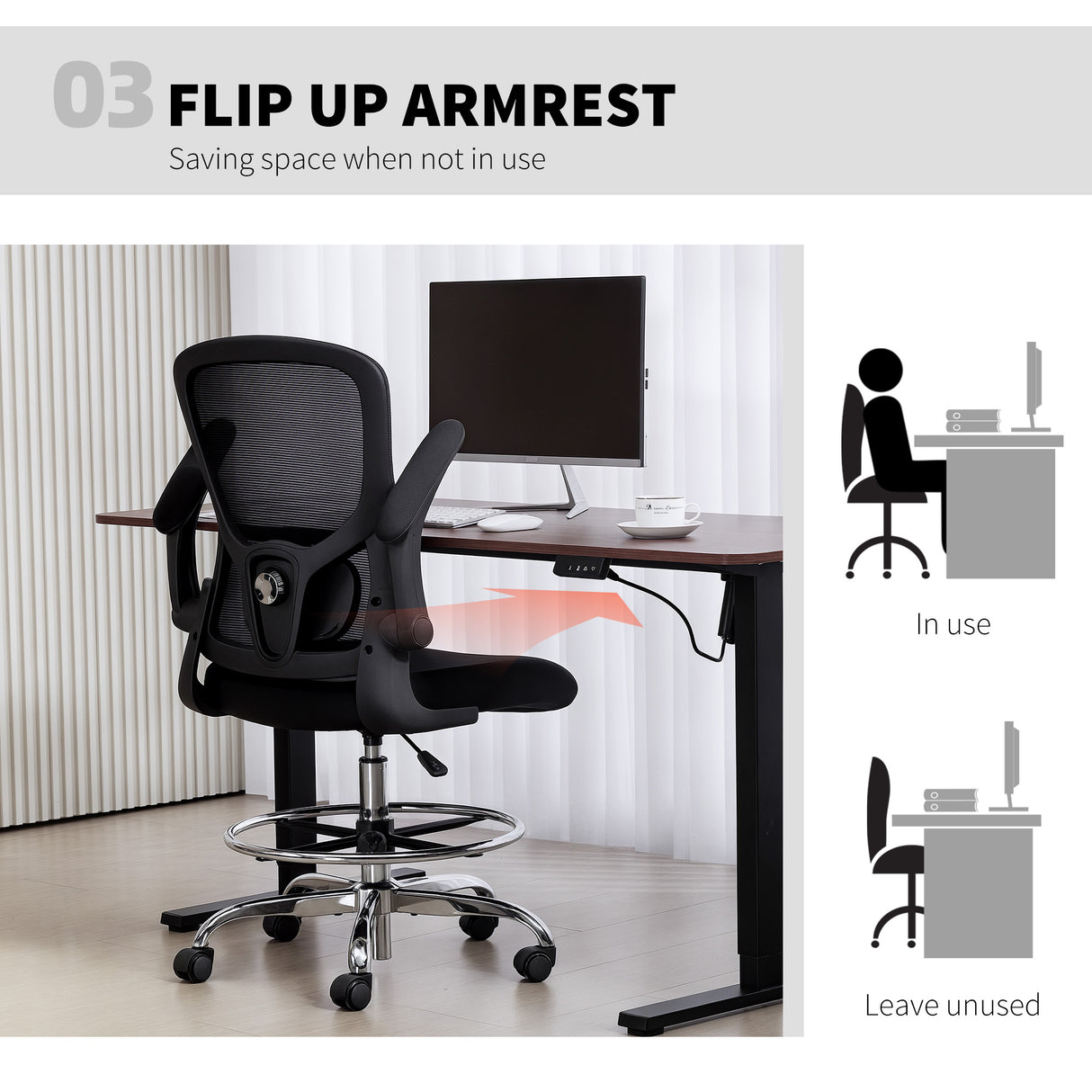 Fabric Home And Office Chair 60cm Wide With Adjustable Lumbar - Velmora