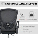 Fabric Home And Office Chair 60cm Wide With Adjustable Lumbar - Velmora