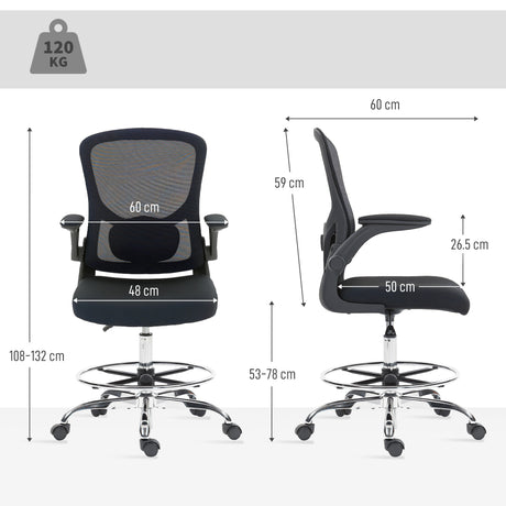 Fabric Home And Office Chair 60cm Wide With Adjustable Lumbar - Velmora