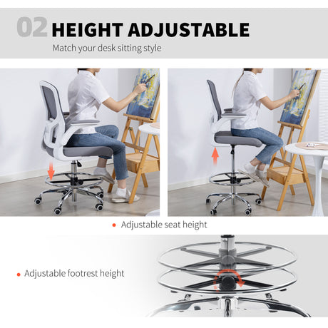Fabric Home And Office Chair 60cm Wide With Adjustable Lumbar - Velmora
