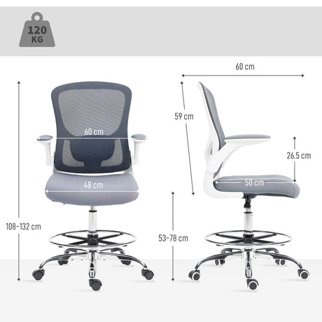 Fabric Home And Office Chair 60cm Wide With Adjustable Lumbar - Velmora