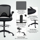 Fabric Home And Office Chair 60cm Wide With Flip-Up Armrest - Velmora