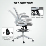 Fabric Home And Office Chair 60cm Wide With Flip-Up Armrest - Velmora