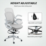 Fabric Home And Office Chair 60cm Wide With Flip-Up Armrest - Velmora