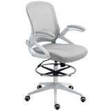 Fabric Home And Office Chair 60cm Wide With Flip-Up Armrest - Velmora