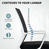 Fabric Home And Office Chair 66cm Wide With Adjustable Foot Ring - Velmora