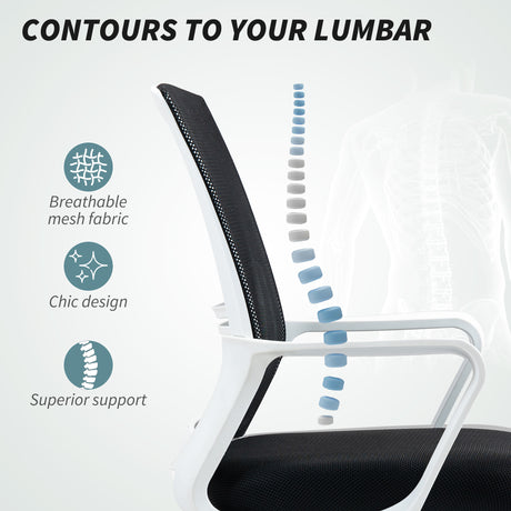 Fabric Home And Office Chair 66cm Wide With Adjustable Foot Ring - Velmora