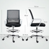 Fabric Home And Office Chair 66cm Wide With Adjustable Foot Ring - Velmora