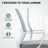 Fabric Home And Office Chair 66cm Wide With Adjustable Foot Ring - Velmora