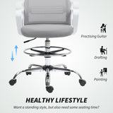Fabric Home And Office Chair 66cm Wide With Adjustable Foot Ring - Velmora