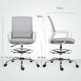 Fabric Home And Office Chair 66cm Wide With Adjustable Foot Ring - Velmora
