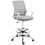 Fabric Home And Office Chair 66cm Wide With Adjustable Foot Ring - Velmora