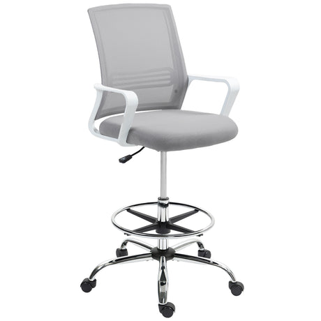 Fabric Home And Office Chair 66cm Wide With Adjustable Foot Ring - Velmora