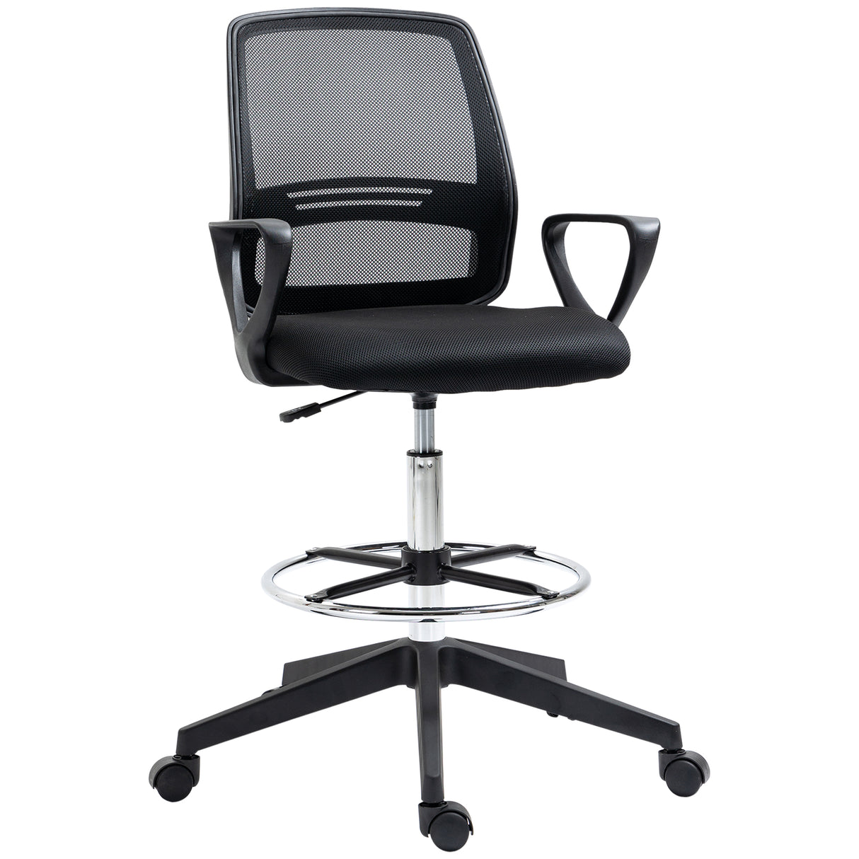 Fabric Home And Office Chair 68cm Wide With Footrest - Velmora