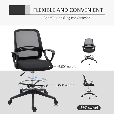 Fabric Home And Office Chair 68cm Wide With Footrest - Velmora