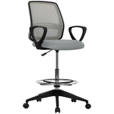 Fabric Home And Office Chair 68cm Wide With Footrest - Velmora