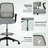 Fabric Home And Office Chair 68cm Wide With Footrest - Velmora
