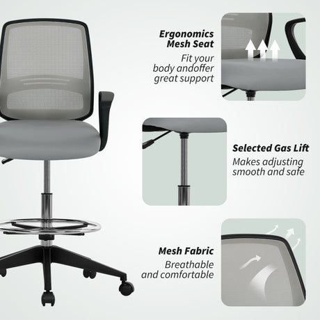 Fabric Home And Office Chair 68cm Wide With Footrest - Velmora