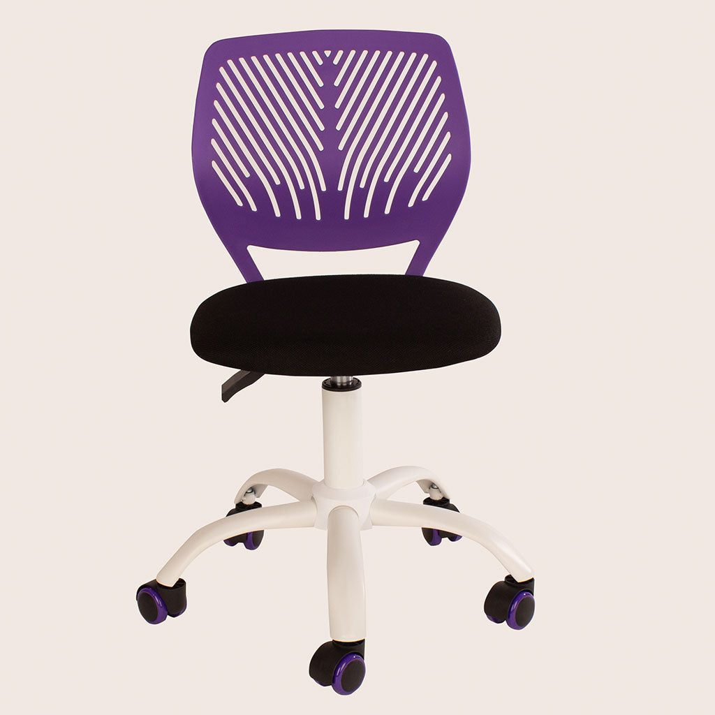 Fabric Home And Office Chair With White Base - Loft