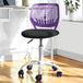 Fabric Home And Office Chair With White Base - Loft