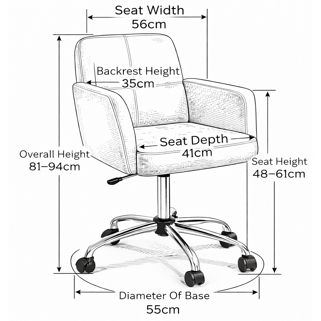Fabric Home And Office Chair - Oxted