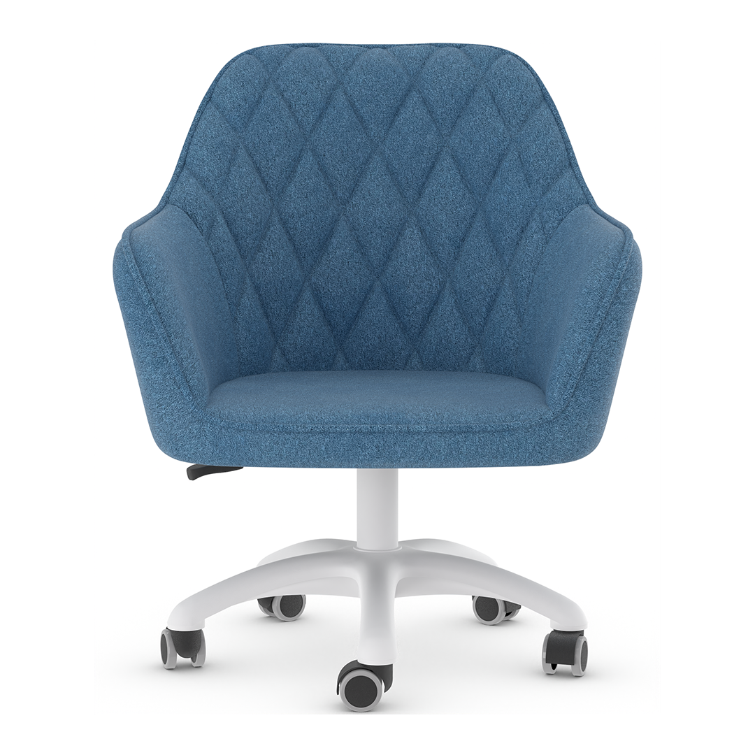 Fabric Home And Office Chair With White Frame - Arden
