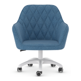 Fabric Home And Office Chair With White Frame - Arden