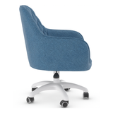 Fabric Home And Office Chair With White Frame - Arden