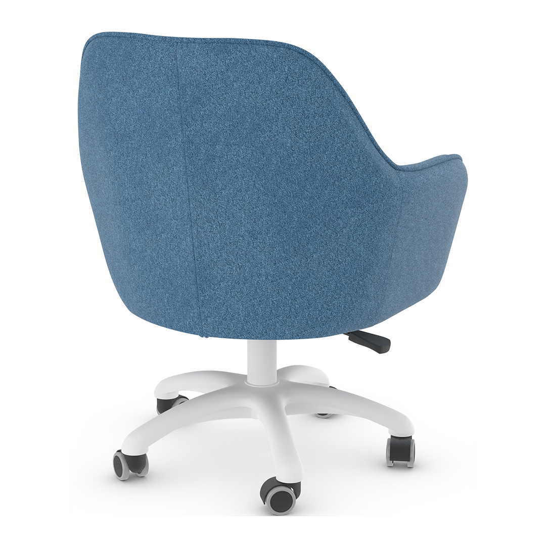 Fabric Home And Office Chair With White Frame - Arden