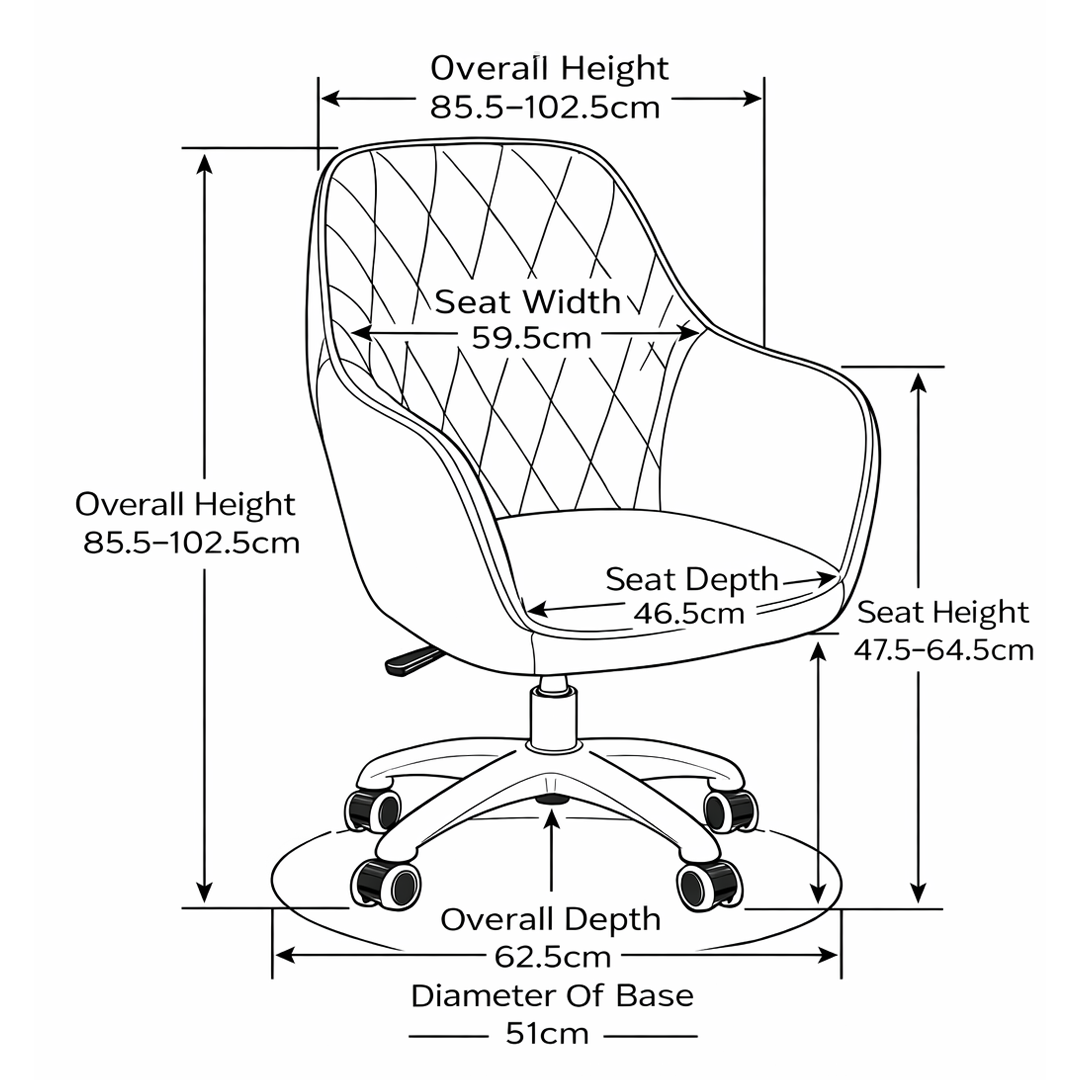 Fabric Home And Office Chair With White Frame - Arden