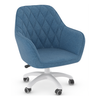 Fabric Home And Office Chair With White Frame - Arden