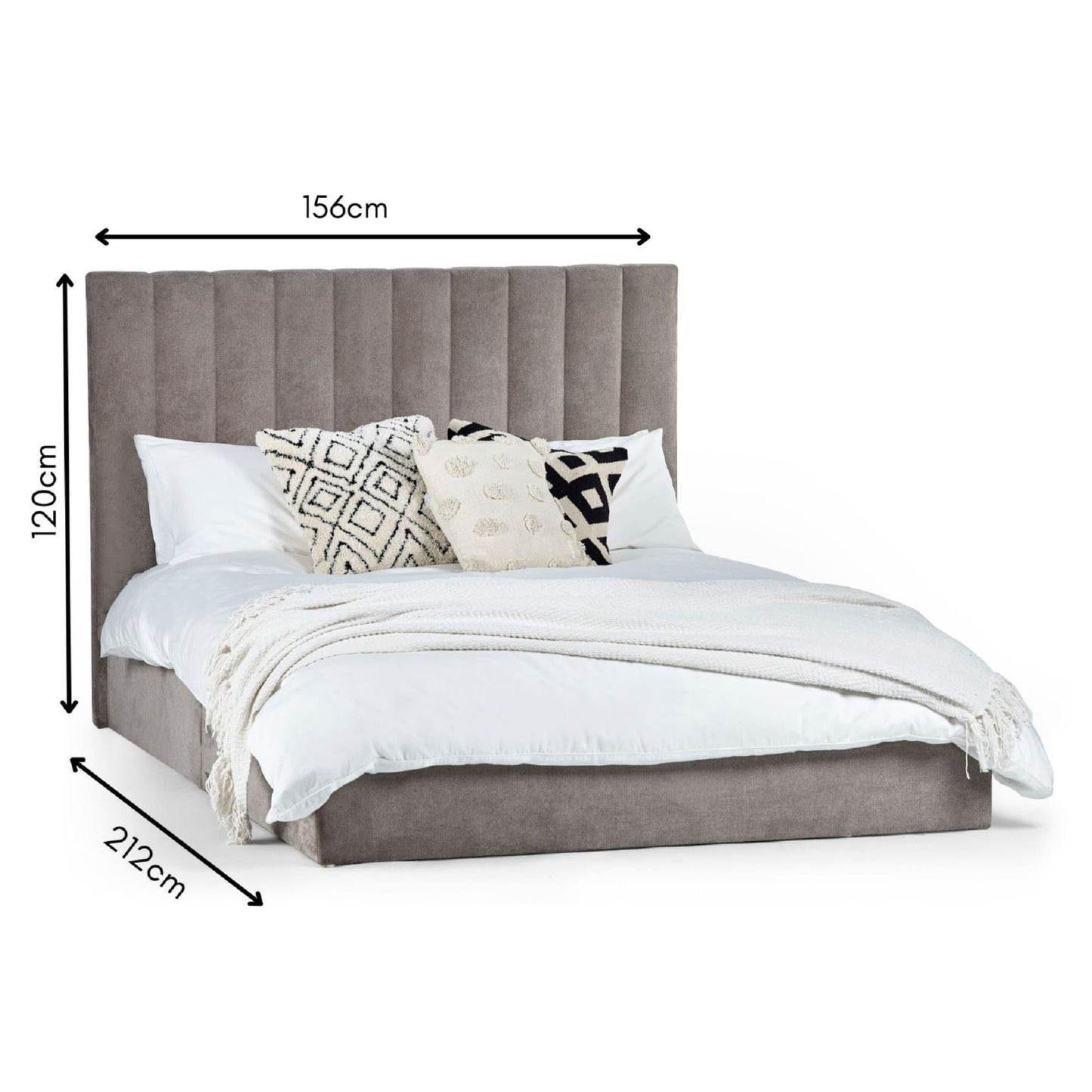 Fabric King Size Bed - Eloise