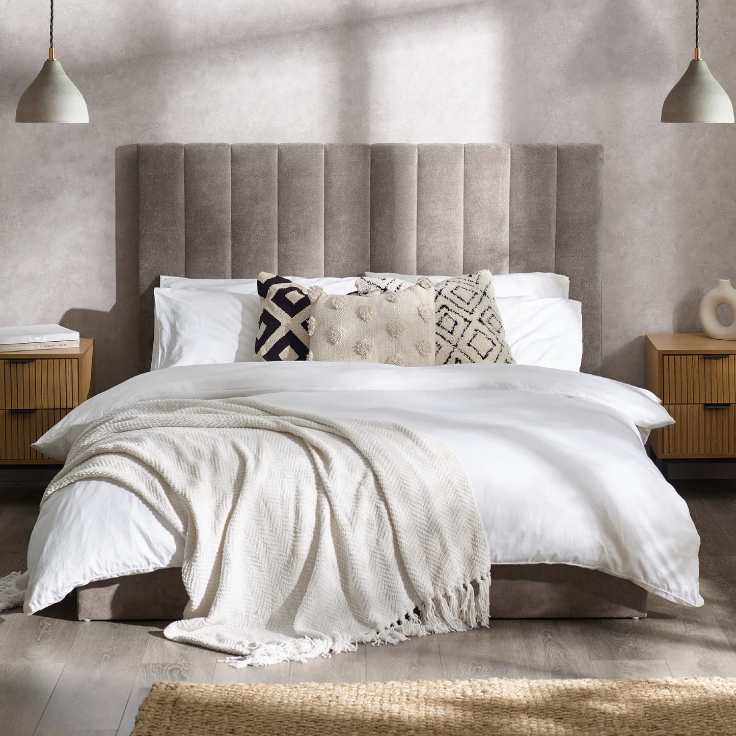 Fabric King Size Bed - Eloise