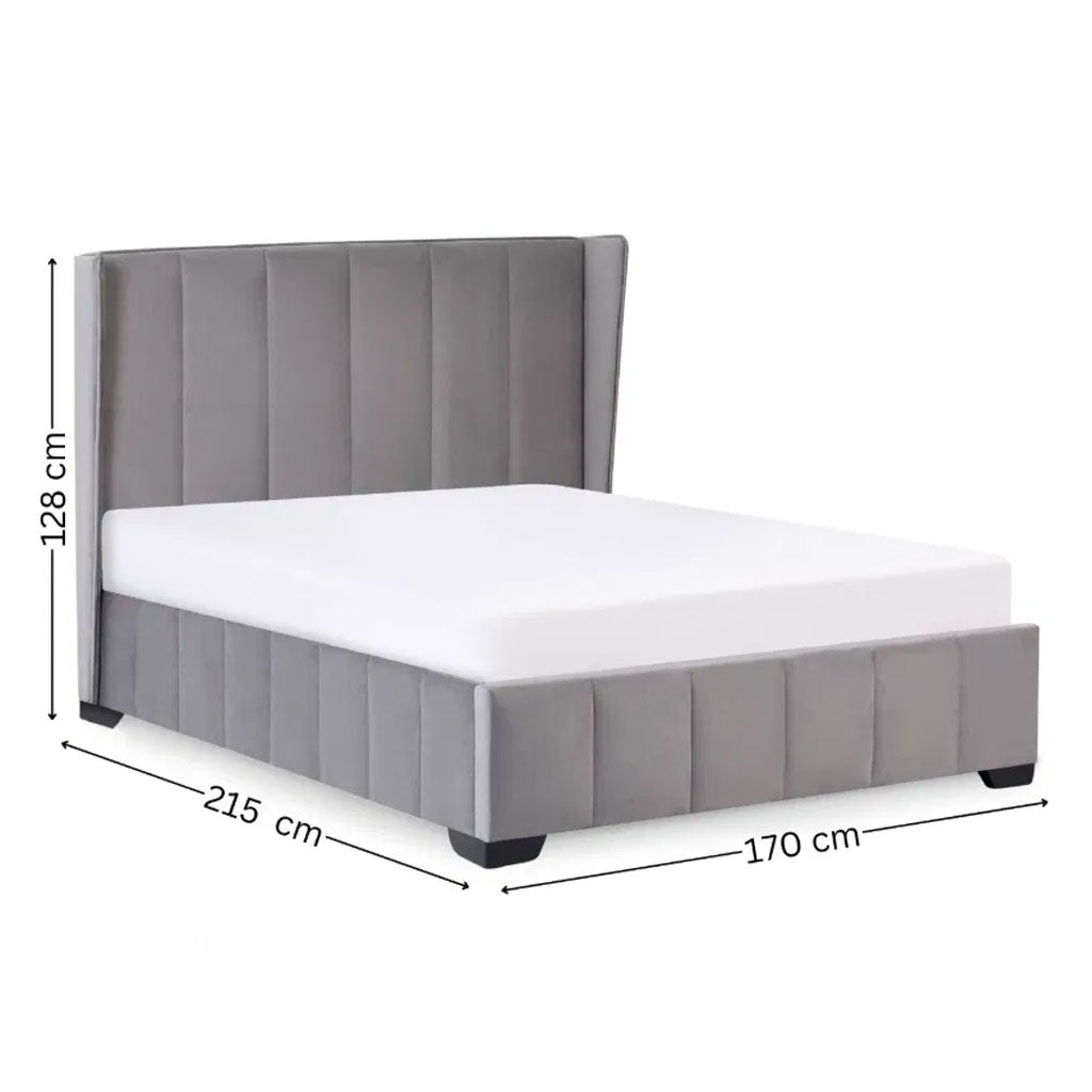 Fabric King Size Bed - Katie