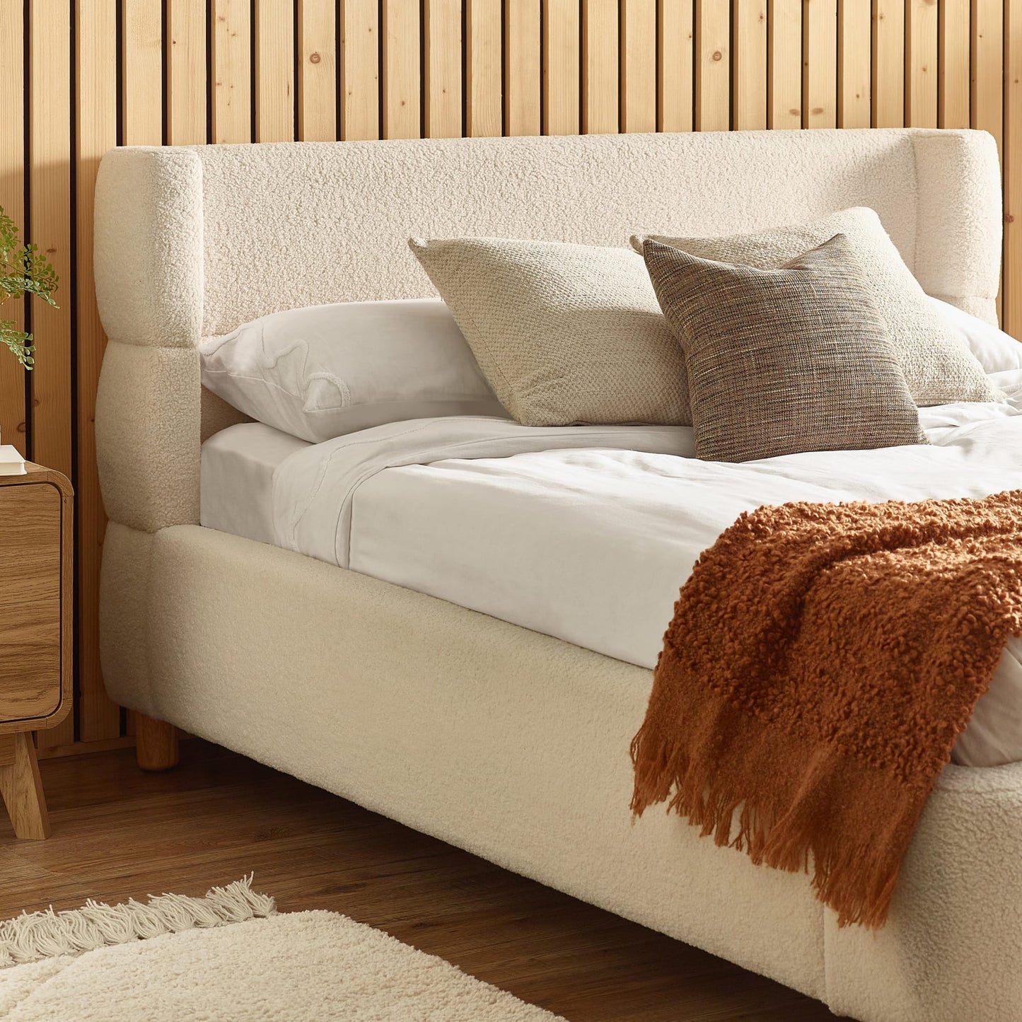 Fabric King Size Bed - Oberon