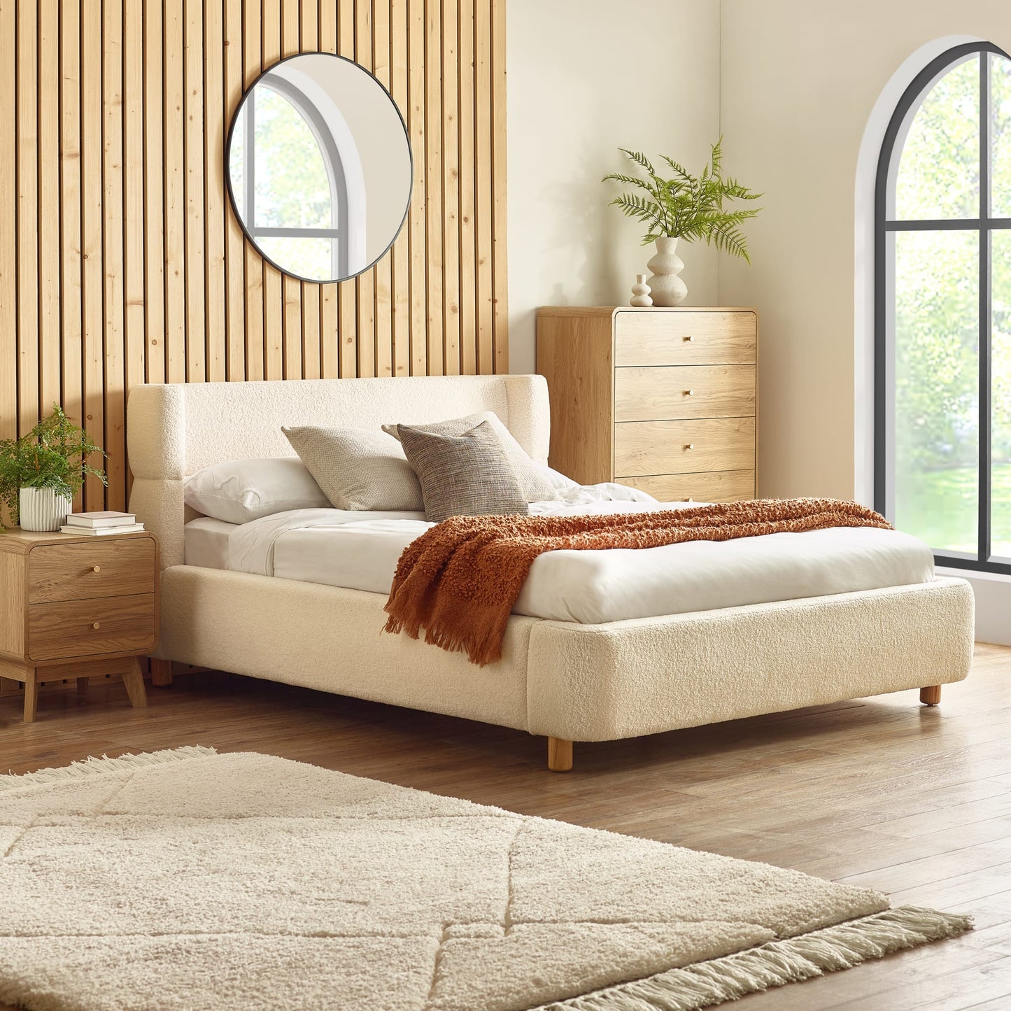 Fabric King Size Bed - Oberon